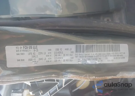 2020 Jeep Compass Sport Fwd z USA, uszkodzony, nr VIN 3C4NJCAB6LT102382